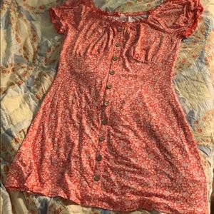 New vintage peach floral dress